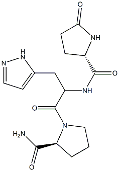 thyrotropin-releasing hormone, beta-(pyrazolyl-1)-Ala(2)- Struktur