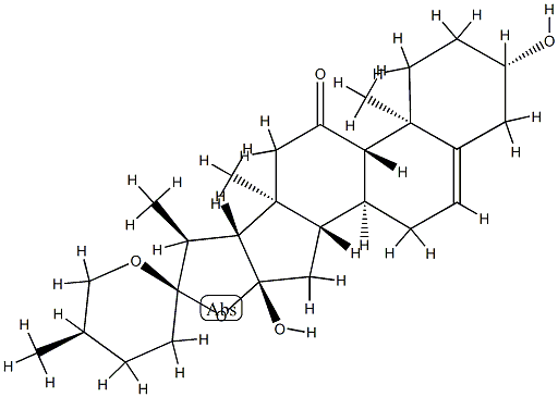 (25R)-3β,16-Dihydroxyspirost-5-en-11-one Struktur