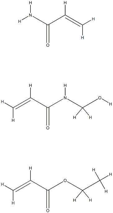 2-Propenoic acid, ethyl ester, polymer with N-(hydroxymethyl)-2-propenamide and 2-propenamide Acrylamide, ethyl acrylate, methylolacrylamide polymer Struktur