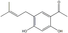 1-[2,4-dihydroxy-5-(3-methyl-2-butenyl)phenyl]ethanone Struktur