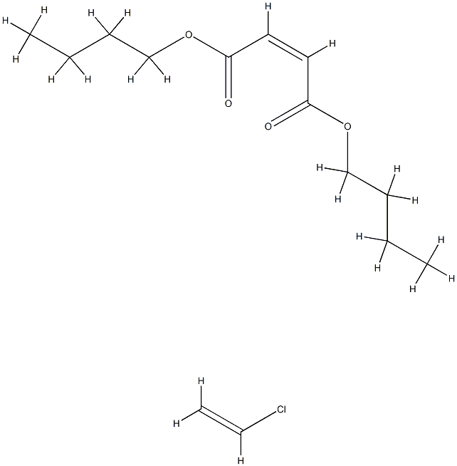 2-Butenedioic acid(Z)-,dibutyl ester,polymer with chloroethene Struktur