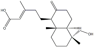 5-[(1S,4aα)-Decahydro-5α-(hydroxymethyl)-5,8aβ-dimethyl-2-methylenenaphthalen-1β-yl]-3-methyl-2-pentenoic acid Struktur