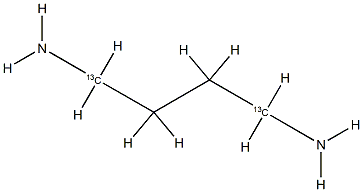 1,4-Butanediamine-1,4-13C2,  Putrescine-1,4-13C2 Struktur