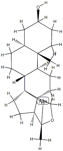 (20S)-14β,20:18,20-Diepoxy-5α-pregnan-3β-ol Struktur