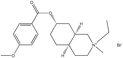 [(4aR,7S,8aR)-2-ethyl-2-methyl-3,4,4a,5,6,7,8,8a-octahydro-1H-isoquino lin-7-yl] 4-methoxybenzoate bromide Struktur