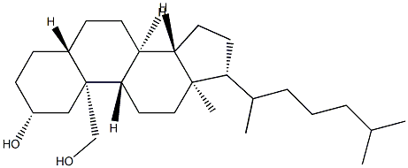 5α-Cholestane-2α,19-diol Struktur