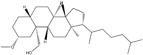 2α-Methoxy-5α-cholestan-19-ol Struktur