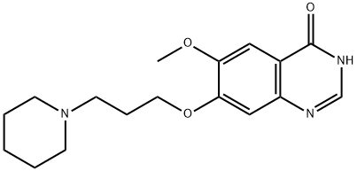 6-methoxy-7-(3-(piperidin-1-yl)propoxy)
quinazolin-4(3H)-one Struktur