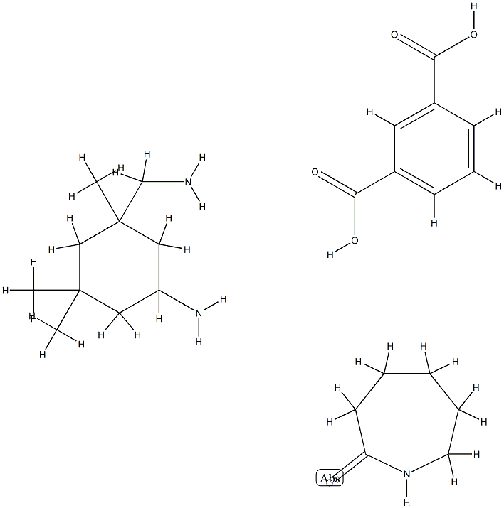 1,3-Benzenedicarboxylic acid, polymer with 5-amino-1,3,3-trimethylcyclohexanemethanamine and hexahydro-2H-azepin-2-one Struktur