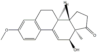 12α-Hydroxy-3-methoxyestra-1,3,5(10),9(11)-tetren-17-one Struktur