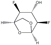 1,6-Anhydro-2,4-dideoxy-2,4-difluoro-β-D-glucopyranose Struktur