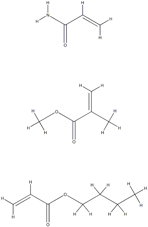 Butyl acrylate, methyl methacrylate, acrylamide copolymer Struktur