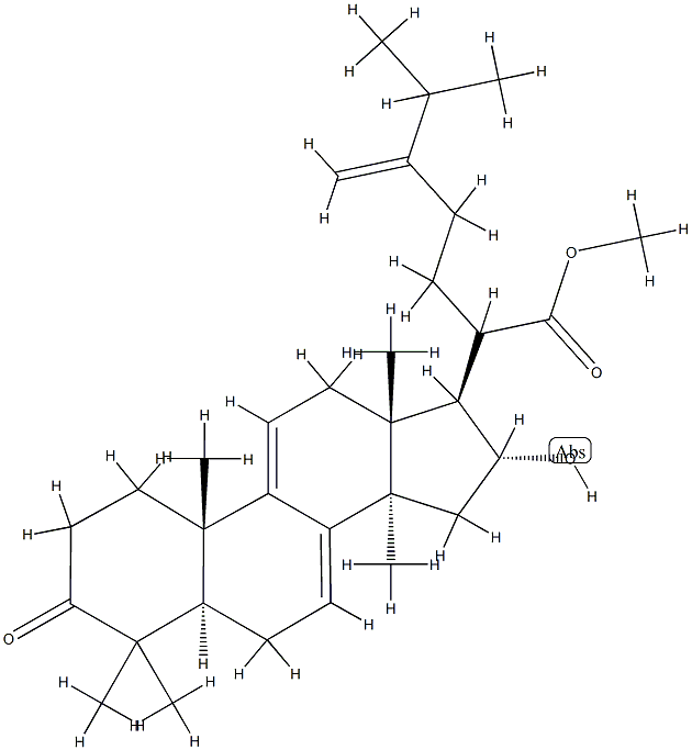 (20ξ)-16α-Hydroxy-24-methylene-3-oxolanosta-7,9(11)-dien-21-oic acid methyl ester Struktur