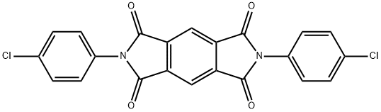 2,6-Bis(4-chlorophenyl)benzo[1,2-c:4,5-c']dipyrrole-1,3,5,7(2H,6H)-tetrone Struktur