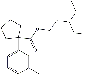 2-(Diethylamino)ethyl=1-(m-tolyl)cyclopentane-1-carboxylate Struktur