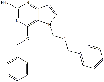 5H-Pyrrolo3,2-dpyrimidin-2-amine, 4-(phenylmethoxy)-5-(phenylmethoxy)methyl- Struktur