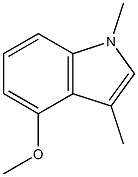 1H-Indole,4-methoxy-1,3-dimethyl-(9CI) Struktur