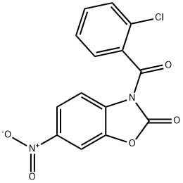 3-(2-chlorobenzoyl)-6-nitro-1,3-benzoxazol-2(3H)-one Struktur