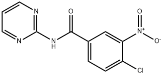 4-chloro-3-nitro-N-pyrimidin-2-ylbenzamide Struktur