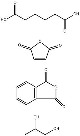 1,2-Propanediol, butenedioic anhydride, phthalandione, hexanedioic acid polymer Struktur