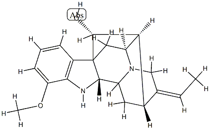 (17R,19E)-19,20-Didehydro-1-demethyl-12-methoxyajmalan-17-ol Struktur