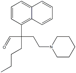 α-Butyl-α-(1-naphtyl)-1-piperidinebutanal Struktur