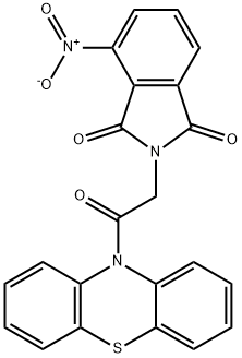 4-nitro-2-[2-oxo-2-(10H-phenothiazin-10-yl)ethyl]-1H-isoindole-1,3(2H)-dione Struktur