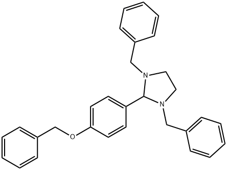 1,3-dibenzyl-2-[4-(benzyloxy)phenyl]imidazolidine Struktur