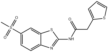 N-[6-(methylsulfonyl)-1,3-benzothiazol-2-yl]-2-(2-thienyl)acetamide Struktur