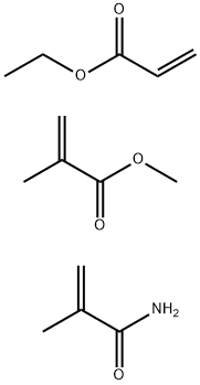 2-Propenoic acid, 2-methyl-, methyl ester, polymer with ethyl 2-propenoate and 2-methyl-2-propenamide Struktur