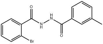 2-bromo-N'-(3-methylbenzoyl)benzohydrazide Struktur