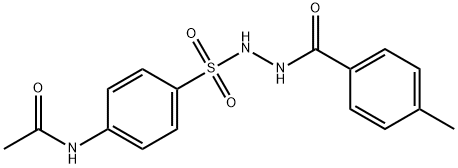 N-(4-{[2-(4-methylbenzoyl)hydrazino]sulfonyl}phenyl)acetamide Struktur