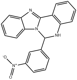 6-(3-nitrophenyl)-5,6-dihydrobenzo[4,5]imidazo[1,2-c]quinazoline Struktur