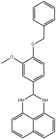 2-[4-(benzyloxy)-3-methoxyphenyl]-2,3-dihydro-1H-perimidine Struktur