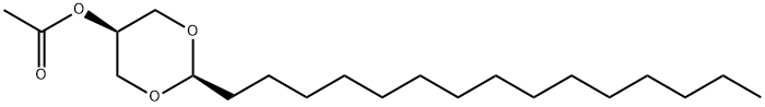 Acetic acid (2α,5α)-2-pentadecyl-1,3-dioxan-5-yl ester Struktur