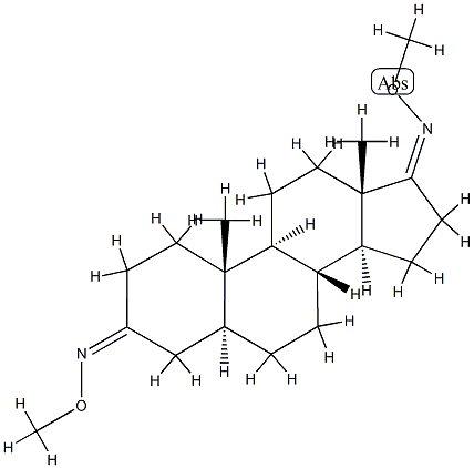 5α-Androstane-3,17-dione bis(O-methyl oxime) Struktur