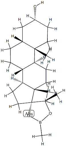 (20R)-17,20-(Methylboranediylbisoxy)-5β-pregnan-3α-ol Struktur