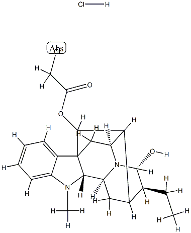 ajmalan-17(R),21alpha-diol 17-(chloroacetate) hydrochloride Struktur