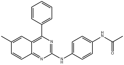 N-{4-[(6-methyl-4-phenylquinazolin-2-yl)amino]phenyl}acetamide Struktur