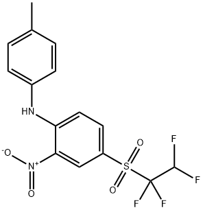 N-(4-methylphenyl)-2-nitro-4-[(1,1,2,2-tetrafluoroethyl)sulfonyl]aniline Struktur