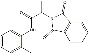 2-(1,3-dioxo-1,3-dihydro-2H-isoindol-2-yl)-N-(2-methylphenyl)propanamide Struktur