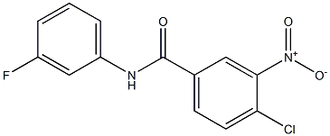 4-chloro-N-(3-fluorophenyl)-3-nitrobenzamide Struktur