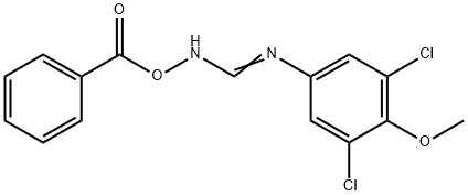 3,5-Dichloro-4-methoxy-N'-(benzoyloxy)benzenecarbimide amide Struktur