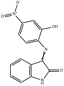 3-[(2-hydroxy-4-nitrophenyl)imino]-1,3-dihydro-2H-indol-2-one Struktur