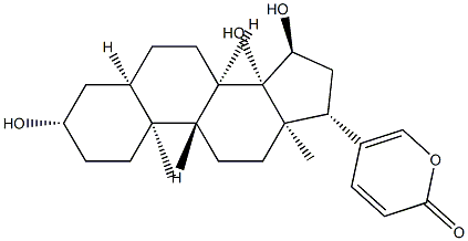 3β,14,15α-Trihydroxy-5β,14β-bufa-20,22-dienolide Struktur