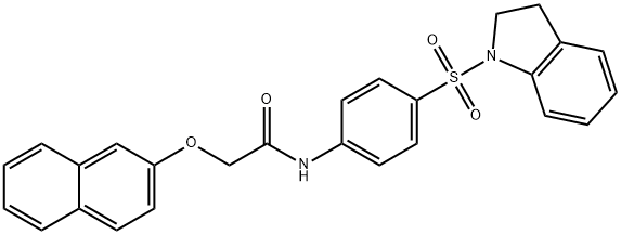 N-[4-(2,3-dihydro-1H-indol-1-ylsulfonyl)phenyl]-2-(2-naphthyloxy)acetamide Struktur