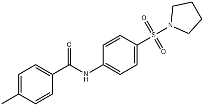 4-methyl-N-[4-(1-pyrrolidinylsulfonyl)phenyl]benzamide Struktur