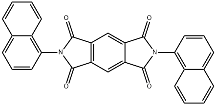 2,6-Dihydro-2,6-di(1-naphtyl)benzo[1,2-c:4,5-c']dipyrrole-1,3,5,7-tetrone Struktur