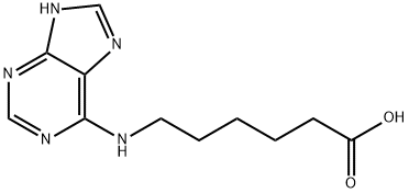 6-(7H-purin-6-ylamino)hexanoic acid Struktur