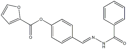 4-(2-benzoylcarbohydrazonoyl)phenyl 2-furoate Struktur